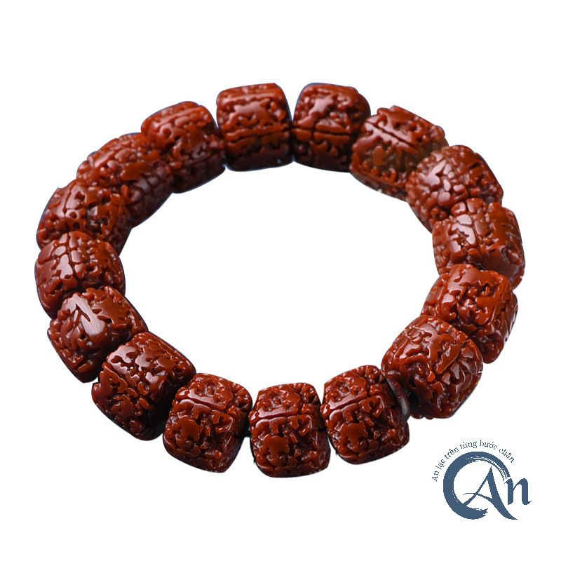 Vòng Tay bồ đề 5 cánh vuông hạt Rudraksha Nepal bình an và may mắn (VT ...