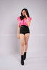  Outfit Phối Sẵn (Quần Cạp Cao phối HAP0503 Áo Khoác Gile Phao Croptop Hồng) 