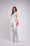  Outfit Phối Sẵn - (Bodysuit Bạc phối HQJ0203 Quần Bạc Nắp Ngang Không Túi Hộp) 