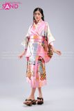  Áo Kimono Hoạ Tiết - Hồng Nhạt 
