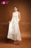  TYD0004 Set Yếm Voan Thiết Kế Trắng Hoạ Tiết Hoa Nhí 