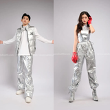  Outfit Phối Sẵn - (Bodysuit Bạc phối HQJ0203 Quần Bạc Nắp Ngang Không Túi Hộp) 