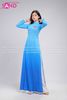  TAA0906 Áo Dài Xanh Loang Logo Đoàn Thanh Niên 