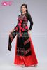  TAT0408 Trang Phục Áo Dài Dân Tộc Thiết Kế Tà Lơi Thổ Cẩm Nữ - Đỏ Đen 