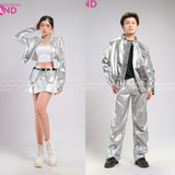  Outfit Phối Sẵn - (Quần Jogger Bạc phối Áo Khoác Bạc) 