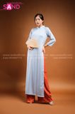  TAC0810 Áo Dài Suông - Màu Đỏ Xanh Da Trời 