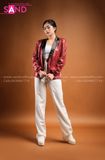  Outfit Nữ Phối Sẵn - (Quần Tây phối Vest Kim Sa Đỏ  ) 