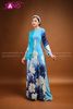  TAC0805 Áo Dài Cách Tân Lá Sen Xanh - Nữ 