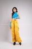  Outfit Phối Sẵn - (HQN0301 Quần Dài Vàng Nắp Túi Hộp Ngang Phối Dây phối Áo Lệch Vai Xanh) 