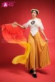  Yếm Trắng Đồng Tiền Tay Rơi Trắng TYT0001 Quần váy Vàng Đậm TQV0301 Vấn Vàng Trắng DMV0001 