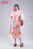  Áo Kimono Hoạ Tiết - Hồng Nhạt 