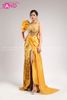  VDD0305 Váy Dạ Hội Vàng Dài Đính Đá Voan 