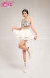  Outfit Phối Sẵn - (Áo Yếm Kim Sa Bạc phối Quần Váy Ngắn Xoè 2 Tầng) 
