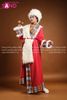  TNG0403 Set Tây Tạng Mông Cổ Đỏ Trắng  Nữ 