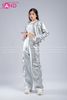  Outfit Phối Sẵn - ( HAK0204 Áo Khoác Bạc Túi Khóa Kéo Form Cứng phối HQD0203 Quần Bạc Suông Túi Hộp Form Cứng) 