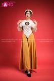  Yếm Trắng Đồng Tiền Tay Rơi Trắng TYT0001 Quần váy Vàng Đậm TQV0301 Vấn Vàng Trắng DMV0001 