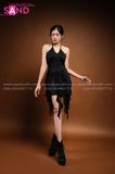  Outfit Phối Sẵn - (Váy Đầm 2 Dây Tua Rua Ôm Body - Đen) 
