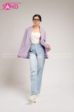  Outfit Nữ Phối Sẵn - (Quần Tây phối Blazer Tím) 