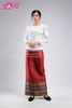  TNY0001 Trang Phục Myanmar Trắng Đỏ - Nữ 