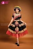 NHM0403 Trang Phục Mông Nữ Nguyên Bản Đỏ (kèm mấn) 