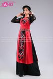  Áo Dài Thiết Kế Thổ Cẩm Tày - Màu Đỏ 