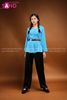  TBL0811 Áo Bà Ba Nữ - Lụa Xanh Truyền Thống 
