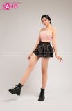  Outfit Phối Sẵn - (Áo Yếm Hoa phối Quần Váy Ngắn Xoè 2 Tầng Đen) 