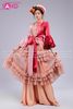  TYD0513 Set Tứ Thân Tấm Cám Thiết Kế Hoạ Tiết Tay Voan Nhiều Tầng Xoè - Hồng Đỏ 