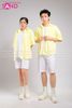  Outfit Phối Sẵn - (HST0001 Quần Short Trắng Form Rộng Nam phối HAS0301 Áo Sơ Mi Ngắn Tay Pastel Form Rộng Freesize - Màu Vàng) 