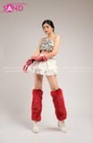  Outfit Phối Sẵn - (Áo Yếm Kim Sa Bạc phối Quần Váy Ngắn Xoè 2 Tầng) 