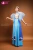  TMM0802 Áo Dài Múa Xanh Tay Cánh Tiên 