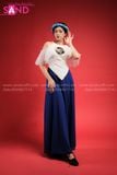  Yếm Trắng Đồng Tiền Tay Rơi Trắng TYT0001 Quần Váy Xanh Coban TQV0802 Vấn Xoắn Xanh Biển DMV0802 