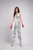  Outfit Phối Sẵn - (Bodysuit Bạc phối HQJ0203 Quần Bạc Nắp Ngang Không Túi Hộp) 