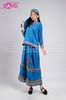 NHO0801 Trang Phục Dân Tộc Hoa Nữ - Xanh Đậm 