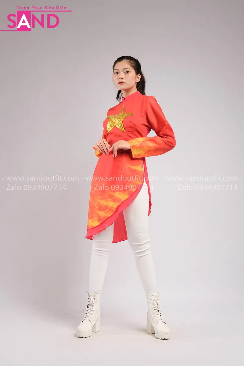 Áo Dài Cách Tân Nữ Sao Vàng – Sand Outfit