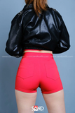 Áo Khoác Da Croptop Túi Hộp Da Lì 