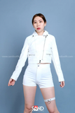  Áo Khoác Da Lì Nữ Trắng 
