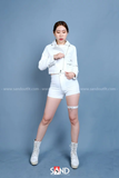  Áo Khoác Da Lì Nữ Trắng 