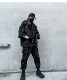  Áo Khoác Swat Túi Hộp Có Nón Phong Cách Nhật Bản 