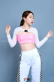  Áo Quây 2 Dây Da Bóng Hồng 