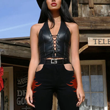  Áo Quây 2 Dây Hở Lưng Sát Nách Cổ Chữ V Đan Dây Gợi Cảm Đen 