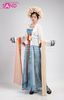  TNQ0805 Trang Phục Cổ Trang Xanh Dương Khoác Trắng Ngắn 