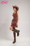  Outfit Phối Sẵn - (Đầm Nâu Trang Phục Cao Bồi) 