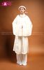  TNC1102 Áo Ngũ Tấc Màu Trắng Kem 2 Lớp 