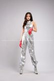  Outfit Phối Sẵn - (Bodysuit Bạc phối HQJ0203 Quần Bạc Nắp Ngang Không Túi Hộp) 