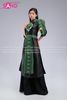  TAT0111 Áo Dài Thiết Kế Thổ Cẩm Dân Tộc Nữ - Màu Xanh Đen 