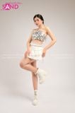  Outfit Phối Sẵn - (Áo Yếm Kim Sa Bạc phối Quần Váy Ngắn Xoè 2 Tầng) 