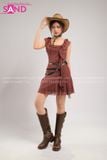  Outfit Phối Sẵn - (Đầm Nâu Trang Phục Cao Bồi) 