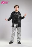  Outfit Phối Sẵn - (Quần Jogger Bạc phối Sơmi Kim Sa Đen) 