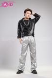  Outfit Phối Sẵn - (Quần Jogger Bạc phối Sơmi Kim Sa Đen) 
